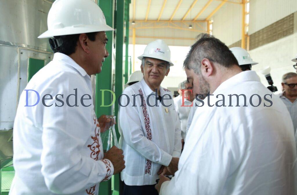 Gobernador constata avance de planta de combustibles alternativos en Altamira