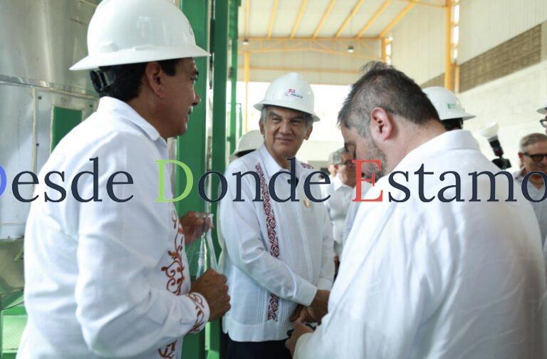 Gobernador constata avance de planta de combustibles alternativos en Altamira