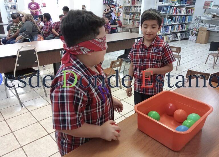 Ofrecen lectura en Braille a niños de primaria en biblioteca “Fidel Cuéllar”