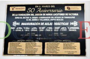 Consolidan infraestructura educativa en el Jardín de Niños “Locutores de Victoria”