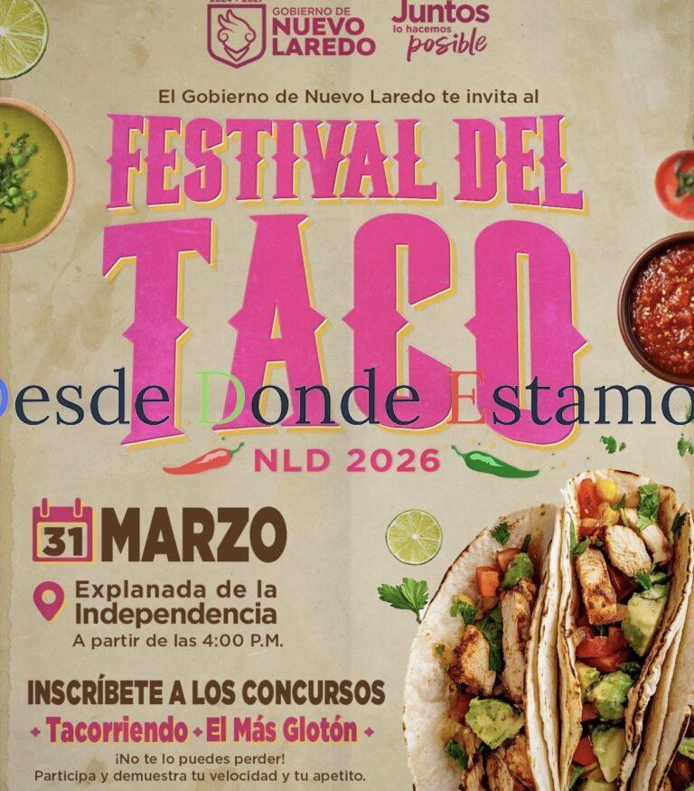 Preparan en Nuevo Laredo Festival del Taco 2026
