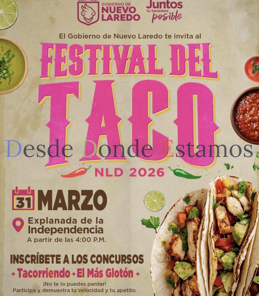 Preparan en Nuevo Laredo Festival del Taco 2026