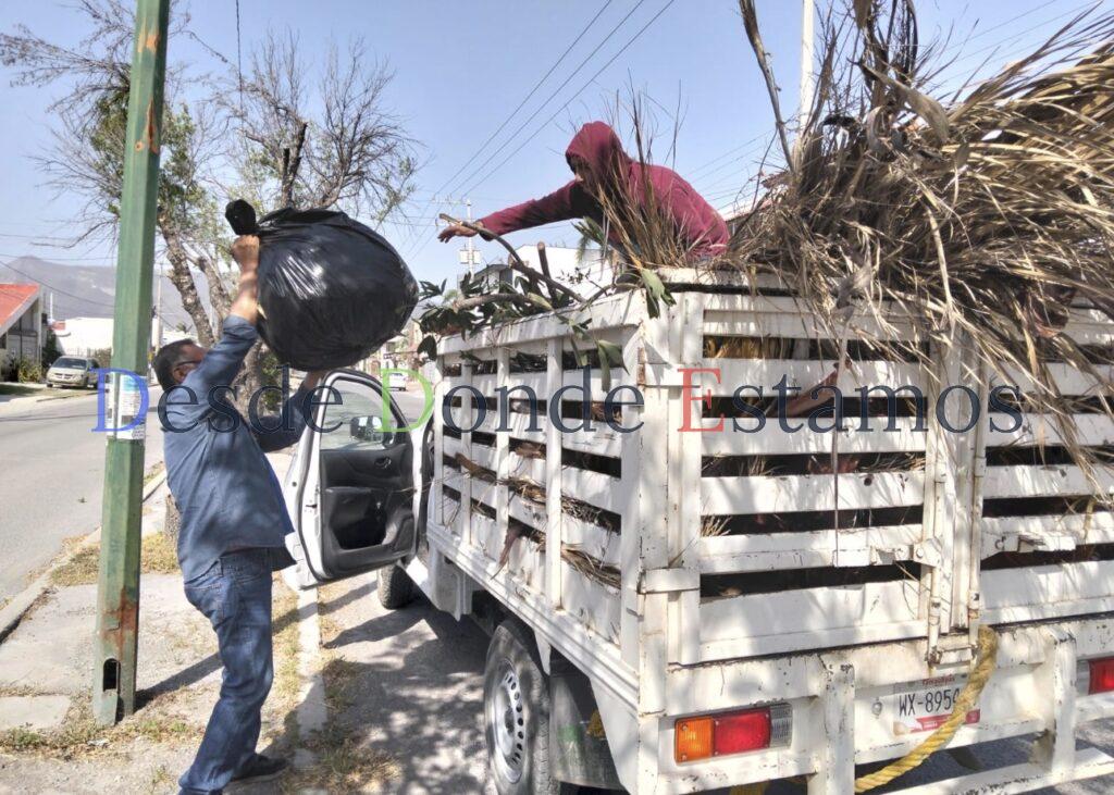 Activa Municipio operativo de limpieza y prevención por fuertes vientos en Victoria