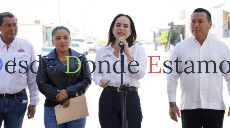 Entrega Carmen Lilia obras de repavimentación