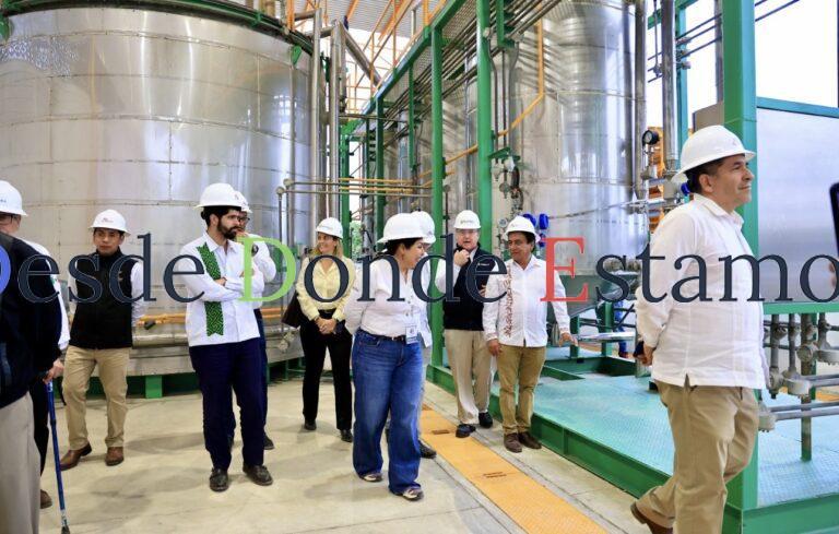 Recorren planta de pirólisis de plásticos en Altamira