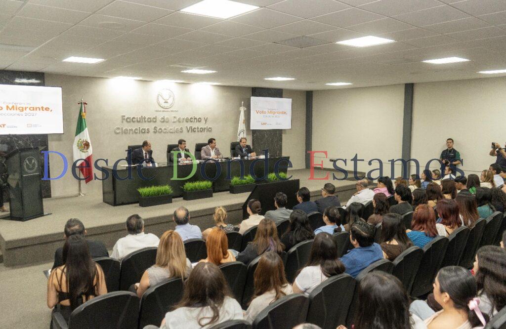 Exponen en la UAT conferencia “Voto Migrante, Elecciones 2027”