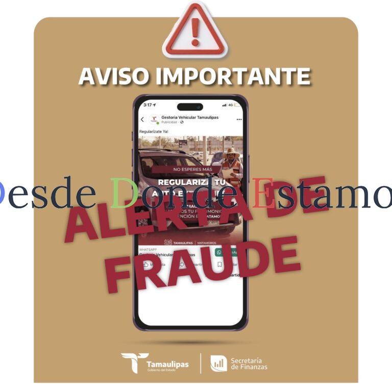 Alerta Gobierno de Tamaulipas por páginas falsas