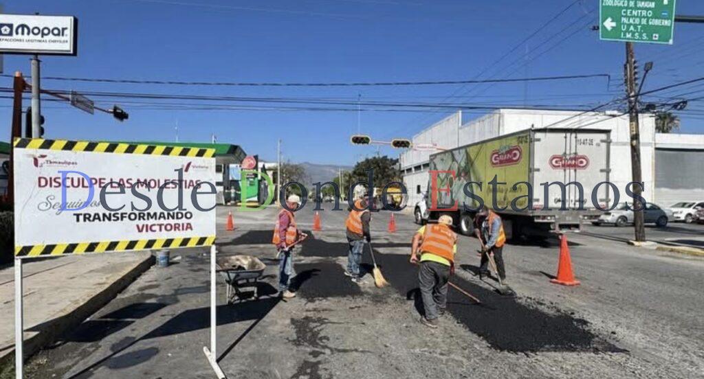 Atiende Obras Públicas Municipales trabajos de bacheo
