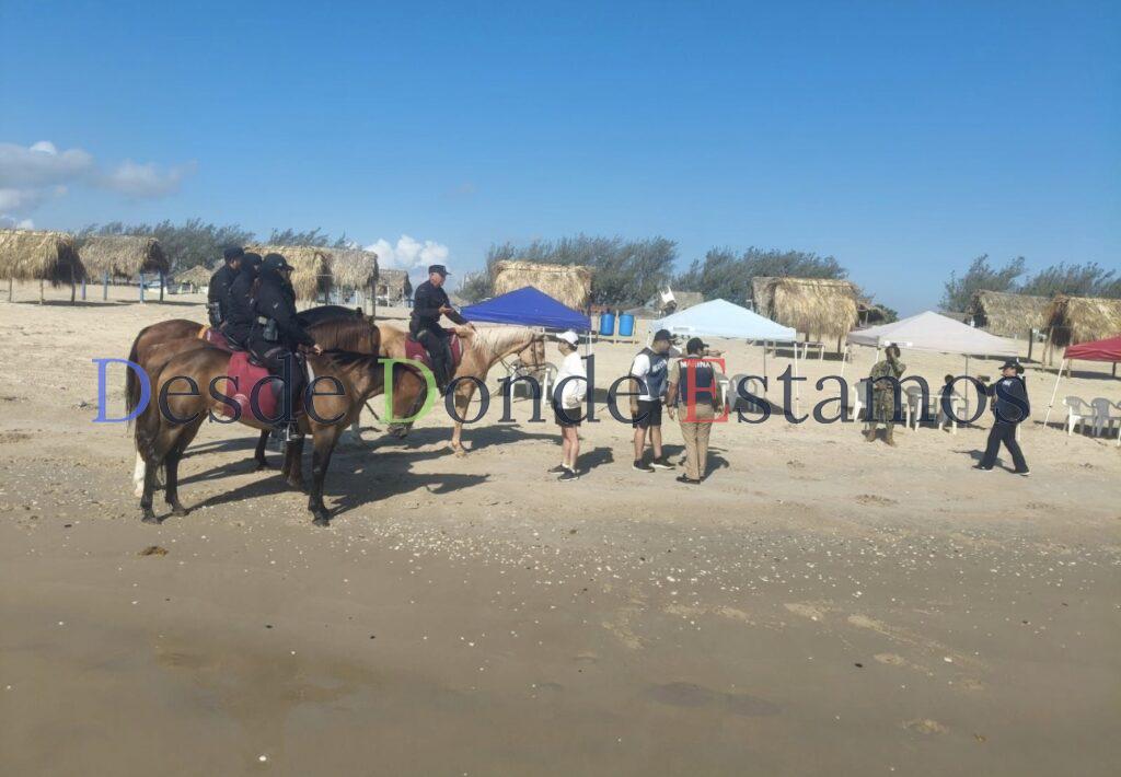 Despliega Guardia Estatal operativo en Playa La Pesca durante Semana Santa