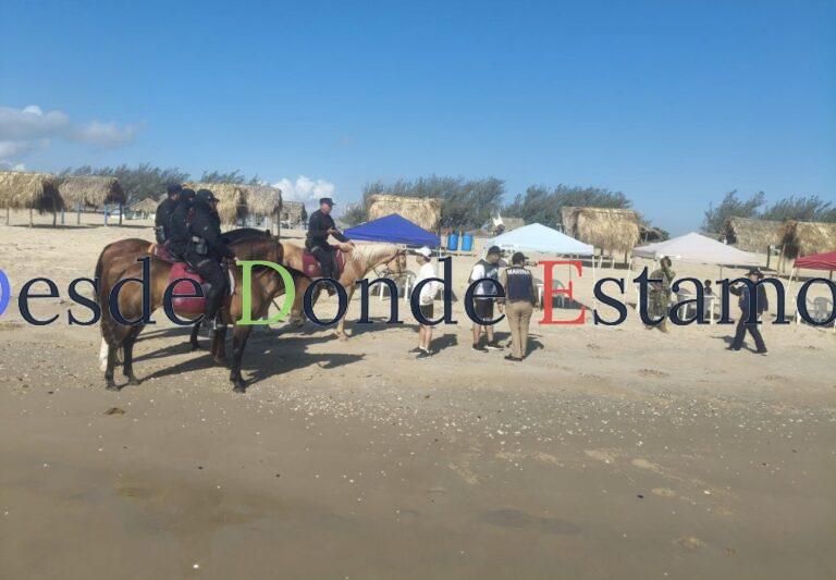 Despliega Guardia Estatal operativo en Playa La Pesca durante Semana Santa