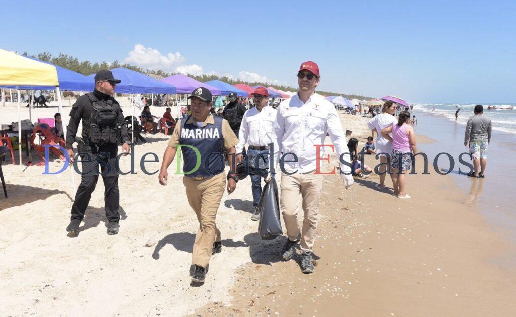 Suma Tamaulipas esfuerzos con Federación y municipios para sanear litoral